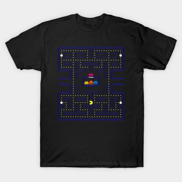 Pacman invaders T-Shirt by kakha